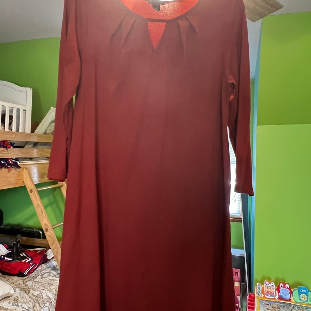 Elegant Burgundy Dress